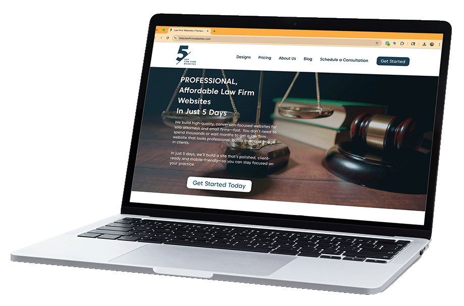 5 Day Law Firm Websites Laptop